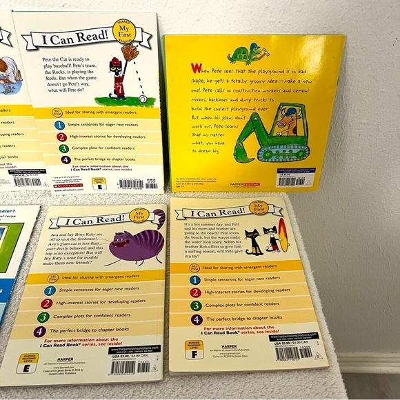 Pete the Cat Bundle of (8) Books Perfect Pizza Party, Pete’s Big Lunch, Etc,.EUC - Picture 6 of 6